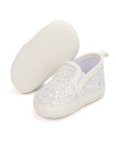 First Walker Sequin High Quality Moccasins Casual Comfortable Soft sole Flat Lazy Loafers baby toddler girl shoes White